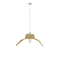 Plafonnier suspension luminaire en jute 65x110 cm