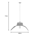Plafonnier suspension luminaire en jute 65x110 cm