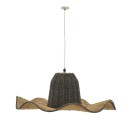 Plafonnier suspension luminaire papier tressé 57x110 cm
