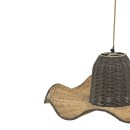 Plafonnier suspension luminaire papier tressé 57x110 cm