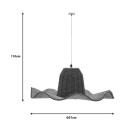 Plafonnier suspension luminaire papier tressé 57x110 cm