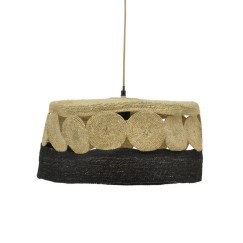 Plafonnier suspension luminaire en jute 50x115 cm