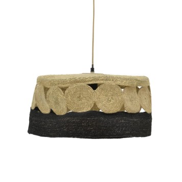 Plafonnier suspension luminaire en jute 50x115 cm