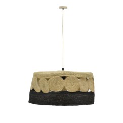 Plafonnier suspension luminaire en jute 50x115 cm