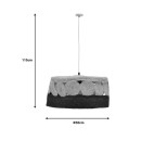 Plafonnier suspension luminaire en jute 50x115 cm