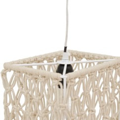 Plafonnier suspension luminaire corde 30x22x110 cm
