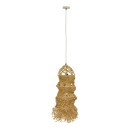 Plafonnier suspension luminaire papier tressé 25x115 cm