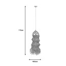 Plafonnier suspension luminaire papier tressé 25x115 cm