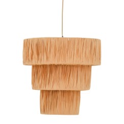Plafonnier suspension luminaire papier tressé 40x120 cm