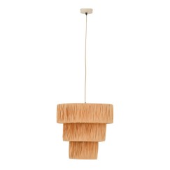 Plafonnier suspension luminaire papier tressé 40x120 cm