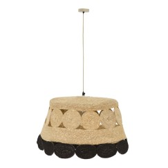 Plafonnier suspension luminaire jute 60x110 cm