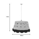 Plafonnier suspension luminaire jute 60x110 cm