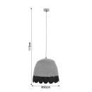 Plafonnier suspension luminaire jute 50x115cm