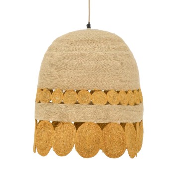 Plafonnier suspension luminaire jute 50x125 cm