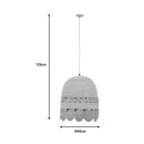 Plafonnier suspension luminaire jute 50x125 cm