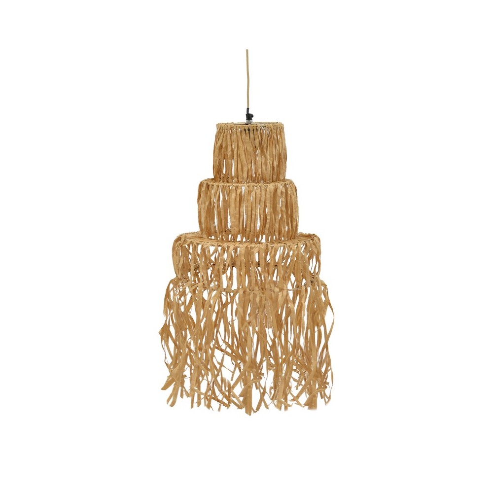 Plafonnier suspension luminaire papier tressé 30x125 cm Plafonnier suspension luminaire papier tressé 30x125 cm