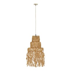 Plafonnier suspension luminaire papier tressé 30x125 cm