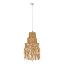 Plafonnier suspension luminaire papier tressé 30x125 cm