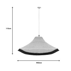 Plafonnier suspension luminaire jute 60x115 cm