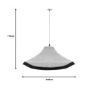 Plafonnier suspension luminaire jute 60x115 cm