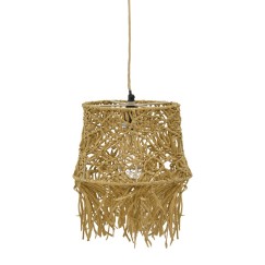 Plafonnier suspension luminaire  papier tressé 25x95 cm