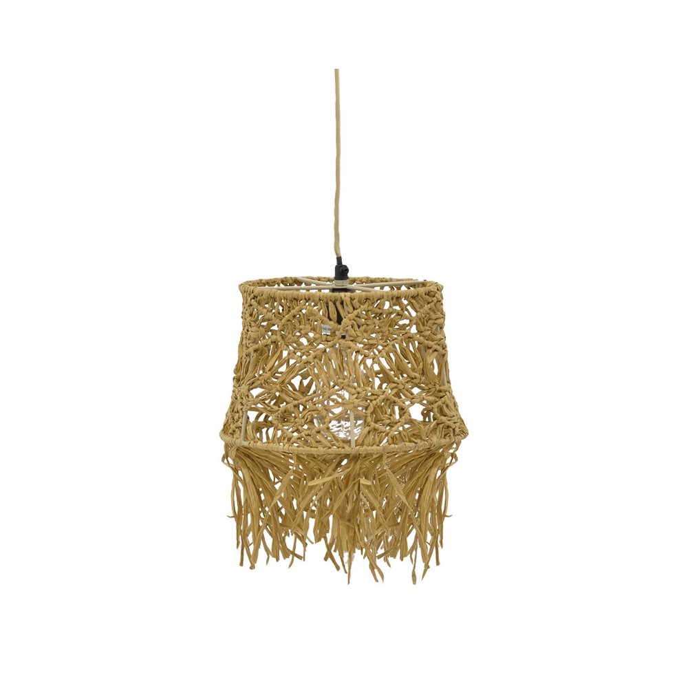 Plafonnier suspension luminaire papier tressé 25x95 cm Plafonnier suspension luminaire papier tressé 25x95 cm