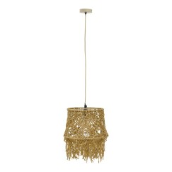 Plafonnier suspension luminaire  papier tressé 25x95 cm
