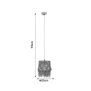 Plafonnier suspension luminaire  papier tressé 25x95 cm
