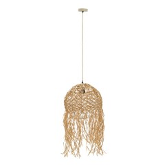 Plafonnier suspension luminaire  papier tressé 40x110 cm