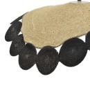 Plafonnier suspension luminaire noir en jute 70x100 cm