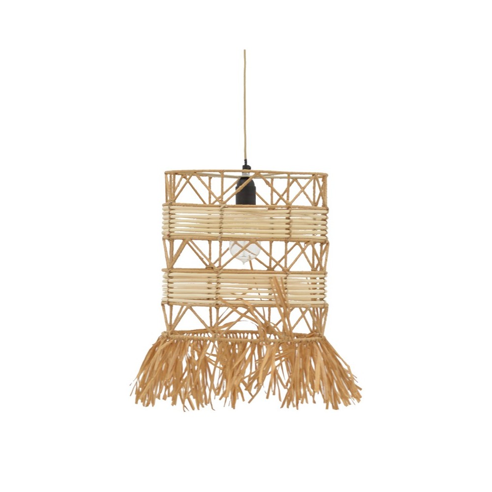 Plafonnier suspension luminaire en jute 30x110 cm Plafonnier suspension luminaire en jute 30x110 cm