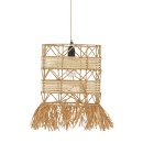Plafonnier suspension luminaire en jute  30x110 cm