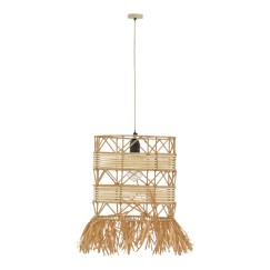 Plafonnier suspension luminaire en jute  30x110 cm