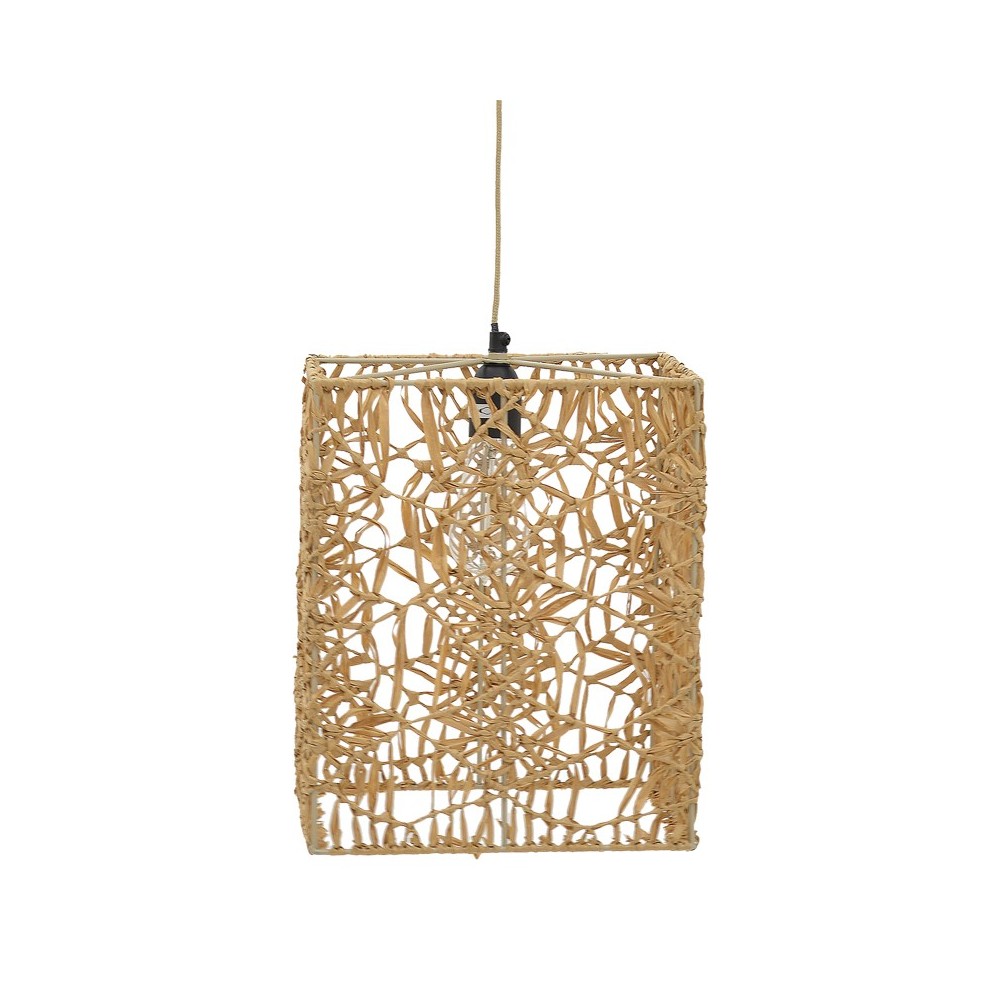 Plafonnier suspension luminaire papier tressé 30x27x110 cm Plafonnier suspension luminaire papier tressé 30x27x110 cm
