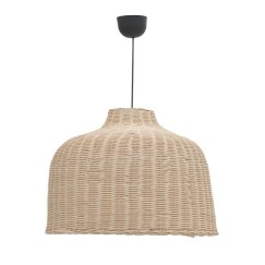 Plafonnier suspension luminaire en rotin abat jour 60x99cm