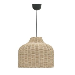 Plafonnier suspension luminaire en rotin abat jour 42x89cm