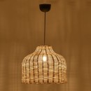 Plafonnier suspension luminaire en rotin abat jour 42x89cm
