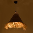Plafonnier suspension luminaire jute avec abat jour 60x94cm