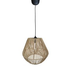 Plafonnier suspension luminaire  en osier 25x84 cm