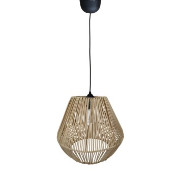 Plafonnier suspension luminaire  en osier 25x84 cm