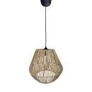 Plafonnier suspension luminaire  en osier 25x84 cm