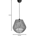 Plafonnier suspension luminaire  en osier 25x84 cm