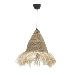 Plafonnier suspension luminaire en jute abat jour 30x84cm