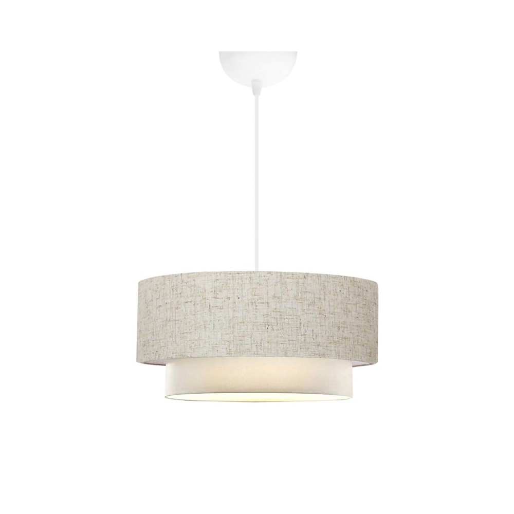 Plafonnier suspension luminaire tissu gris 30x15cm Plafonnier suspension luminaire tissu gris 30x15cm