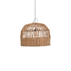 Plafonnier suspension luminaire rotin 60x45 cm