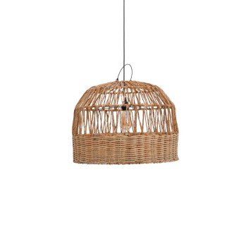 Plafonnier suspension luminaire rotin 60x45 cm