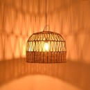 Plafonnier suspension luminaire rotin 60x45 cm