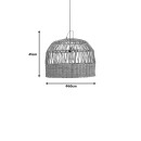 Plafonnier suspension luminaire rotin 60x45 cm
