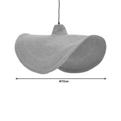 Plafonnier suspension luminaire naturelle 72x6 cm