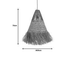 Plafonnier suspension luminaire abat jour 50x50x70 cm
